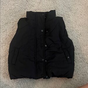 Little bipsy-Black Puffer Vest